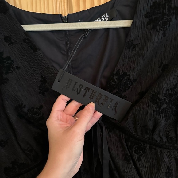 Disturbia Giselle Floral Puff Sleeve Mini Dress - Picture 3 of 4